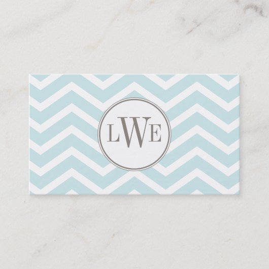 Chevron Monogram Calling Card Contactkaartje (Voorkant)