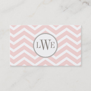 Chevron Monogram Calling Card Contactkaartje