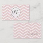 Chevron Monogram Calling Card Contactkaartje (Voorkant / Achterkant)