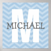 Chevron Monogram Child's Room Art Poster (Voorkant)