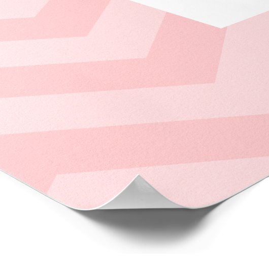 Chevron Monogram Child's Room Art Poster (Hoek)