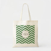 Chevron Monogram Gepersonaliseerd Tas (Voorkant)