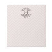 Chevron Monogram personaliseren om Notitieblok te  (Voorkant)