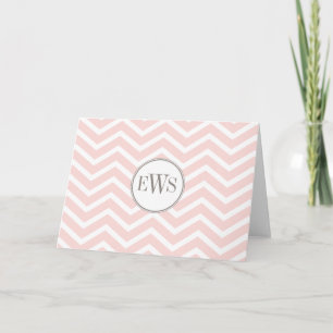 Chevron Monogram Persoonlijke briefkaart