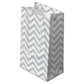 Chevron Monogram Pink en Gray Klein Cadeauzakje (Achterkant Gekanteld)