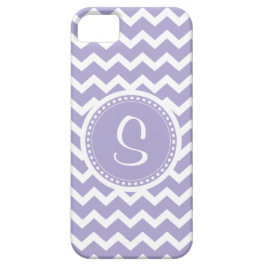 Chevron Monogram Retro Paars en White Case-Mate iPhone Case