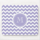 Chevron Monogram Retro Paars en White Muismat (Voorkant)