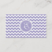 Chevron Monogram Retro Paars en White Visitekaartje (Achterkant)