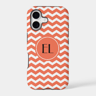 Chevron Monogram Tangerine/Oranje iPhone hoesje