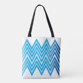 Chevron Monogrammed Ice Blue Canvas tas (Achterkant)