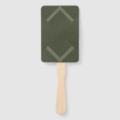 Chevron Moss Green Custom Hand Fans Handwaaier (Voorkant)