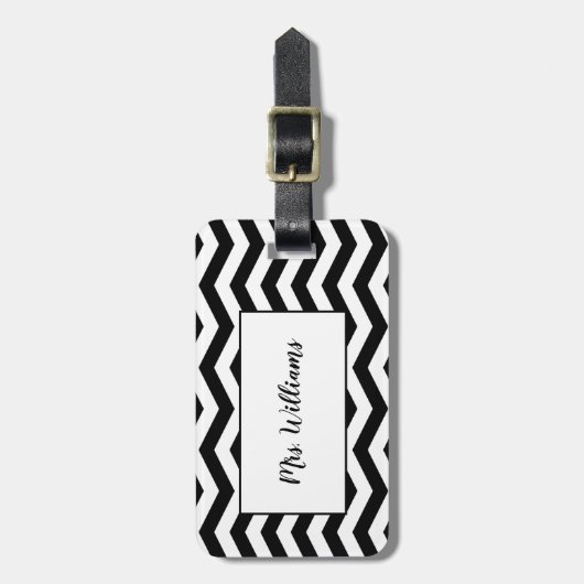 Chevron Mrs Bagagelabel (Voorkant verticaal)