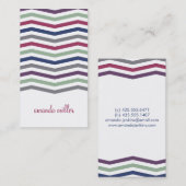 Chevron Multi-Color Calling Card Contactkaartje (Voorkant / Achterkant)