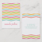 Chevron Multi-Color Calling Card Contactkaartje (Voorkant / Achterkant)