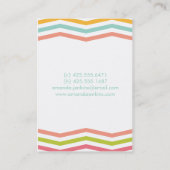 Chevron Multi-Color Calling Card Contactkaartje (Achterkant)