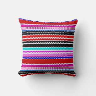 Chevron Multi Colored Zigzag Stripes Art Design Kussen