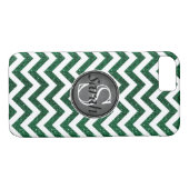 Chevron naamplaat - Kelly Green Glitter Case-Mate iPhone Case (Achterkant (Horizontaal))