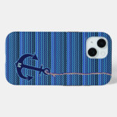 chevron nautical blue anchor Case-Mate iPhone case (Achterkant (horizontaal))