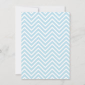 Chevron nautisch schip in het Baby shower Kaart (Achterkant)