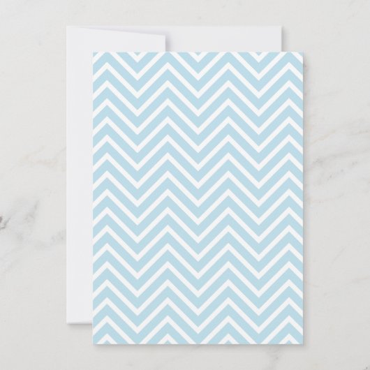 Chevron nautisch schip in het Baby shower Kaart (Achterkant)
