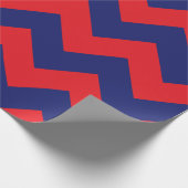 Chevron | Navy blauw & rood | Willekeurig type/wil Cadeaupapier (Hoek)