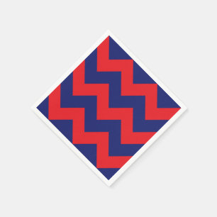 Chevron Navy blauw & rood Willekeurig type/wil Servetten