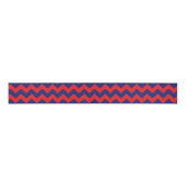 Chevron (Navy Blue & Red) Grosgrain lint (Voorkant)