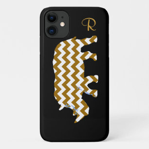 Chevron neushoorn iPhone 11 hoesje
