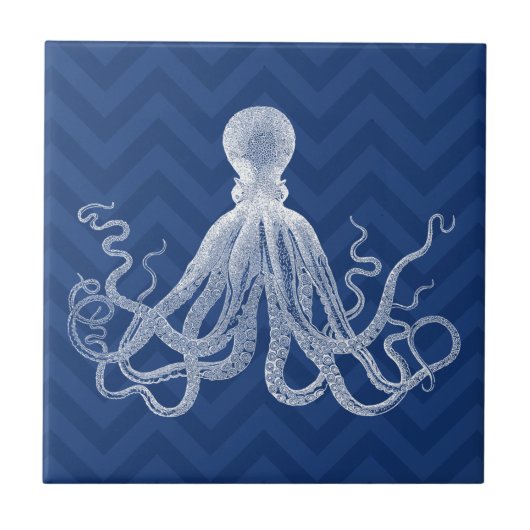 Chevron Octopus DK Tegeltje (Voorkant)