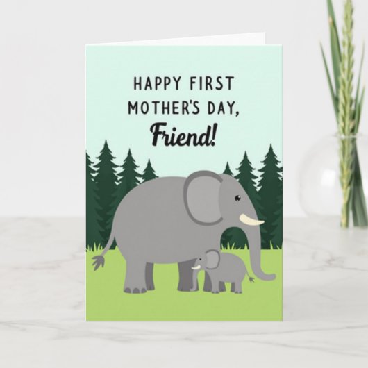 Chevron Olifant Moeder Kaart (Voorkant)