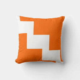 Chevron Oranje en White Kussen