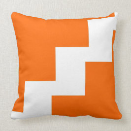 Chevron Oranje en White Kussen