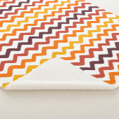 Chevron Oranje Herfst Sherpa Deken (3/4)