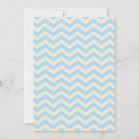Chevron Owl Thleing Baby Shower Invitations - Boy Kaart (Achterkant)