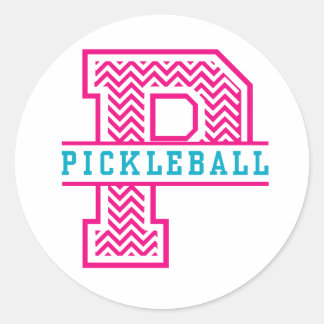 Chevron P is voor Pickleball Ronde Sticker