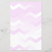 Chevron Paars & White Stationery for Handwriting (Achterkant)