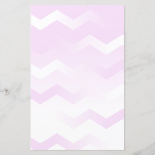 Chevron Paars & White Stationery for Handwriting (Achterkant)