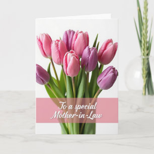 Chevron Paarse Bloemkaart Kaart