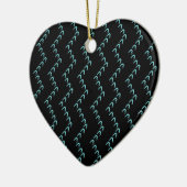 Chevron Pastel Blue Hearts Nero Noctis Ornament (Links)