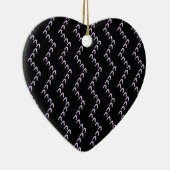 Chevron Pastel Paarse Hart Nero Noctis Ornament (Rechts)