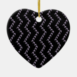 Chevron Pastel Paarse Hart Nero Noctis Ornament