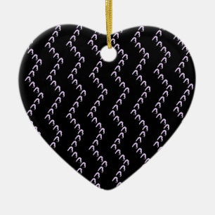 Chevron Pastel Paarse Hart Nero Noctis Ornament