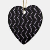Chevron Pastel Paarse Hart Nero Noctis Ornament (Links)