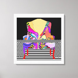 Chevron + Patronen Canvas Afdruk