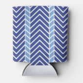 Chevron Patroon Blauw Blikjeskoeler (Voorkant)