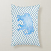 Chevron patroon blauwe olifant decoratief kussen (Voorkant(Verticaal))