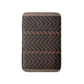 Chevron Patroon Bruin Badmat (Voorkant Verticaal)