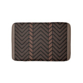 Chevron Patroon Bruin Badmat (Voorkant)