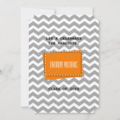 Chevron Patroon Custom Graduation Party Kaart (Voorkant)