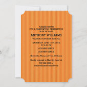 Chevron Patroon Custom Graduation Party Kaart (Achterkant)